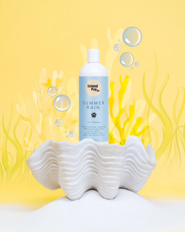Islandpup.co Natural/Organic 5 in 1 dog shampoo, conditioner, hydrates, detangles and Deodorizes